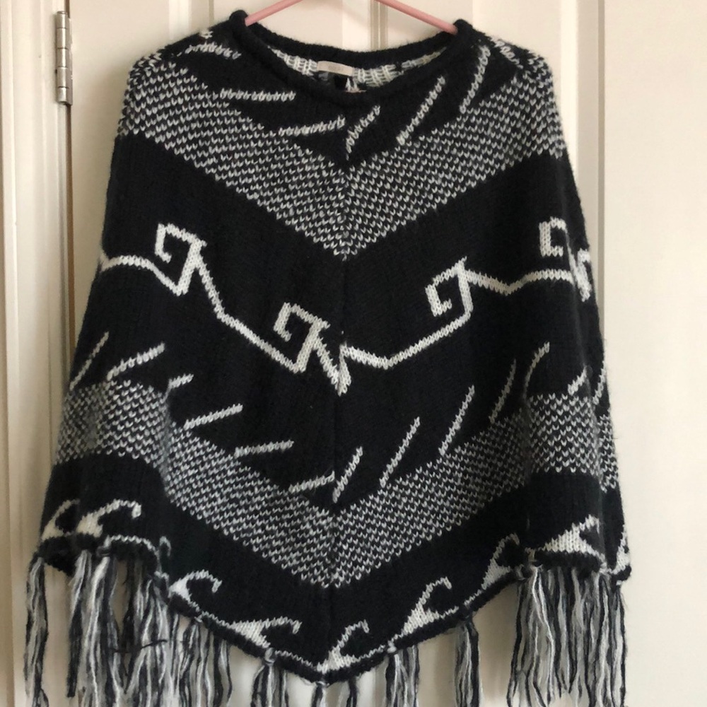 Urban outfitters poncho with fringe